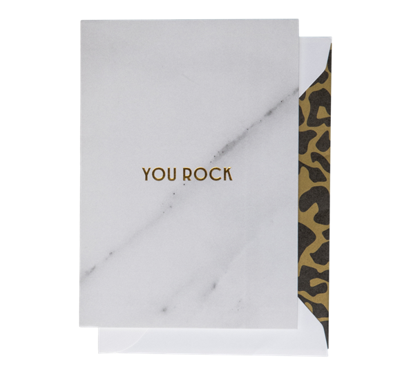 Kort A6 You Rock hvitt Cardsome