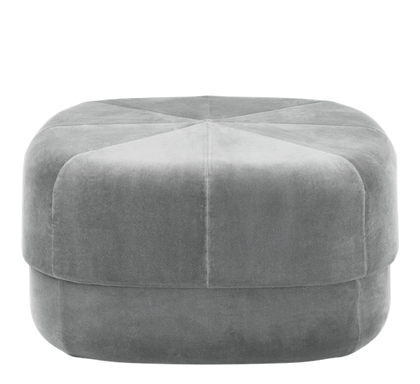 Circus puff stor grå velur fra Normann Copenhagen