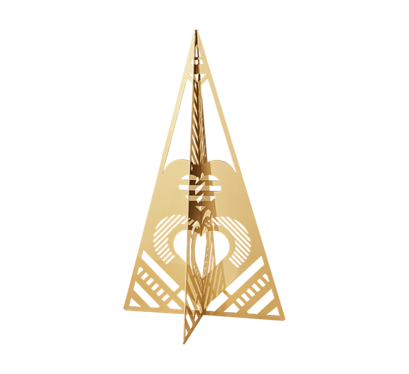 Christmas Collectibles juletre gull stort fra Georg Jensen