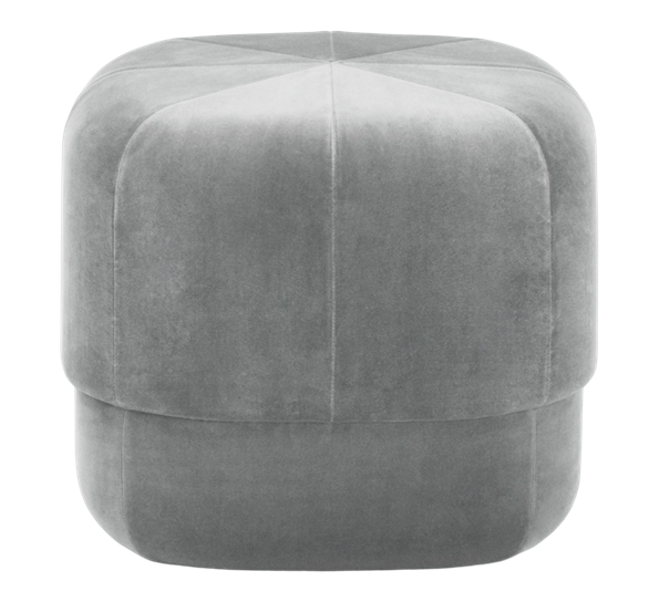 Circus puff liten grå velur fra Normann Copenhagen