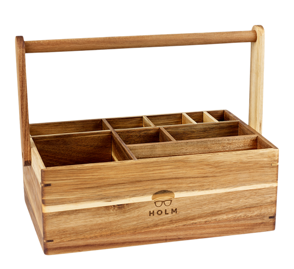 Verktøykasse akasietre 36x22x28 cm fra Holm