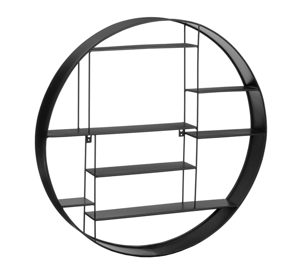 Labyrint hylle rund ø80 cm sort fra Bruka Design