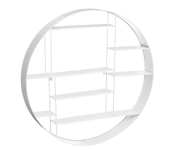 Labyrint hylle rund ø80 cm hvit fra Bruka Design