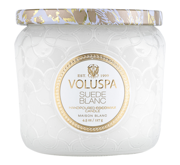 Duftlys 35t Suede Blanc fra Voluspa