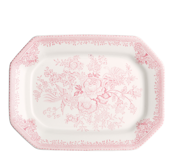 Pink Asiatic Pheasants serveringsfat 25 cm fra Burleigh