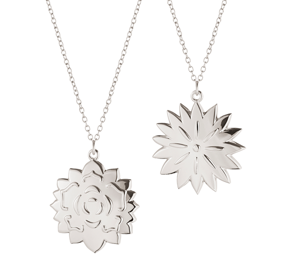 CC 2020 ornament Ice Dianthus og rosette palladium fra Georg Jensen