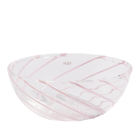 Spin glasskål 2-pk klar og rosa fra HAY