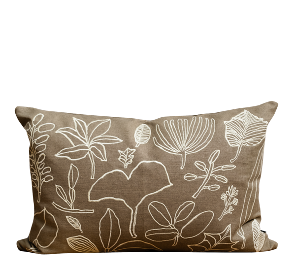 Botanic brodert putetrekk 38x58 cm grønn gul fra Fine Little Day