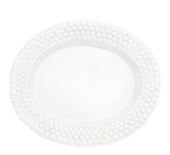 Bubbles serveringsfat 35x30 cm hvit fra Mateus
