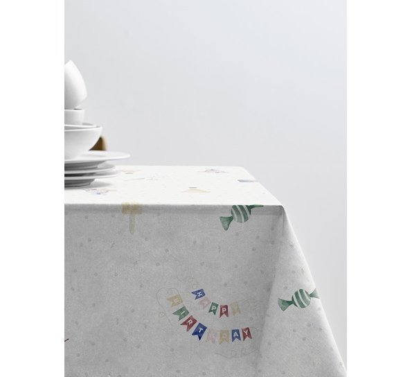 Akryl bursdagsduk Hooray pr meter antiskli fra Södahl