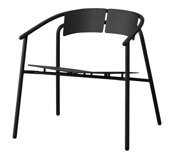 Novo lounge stol med armlen sort sort H72 cm fra AYTM