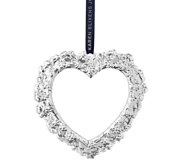 Karen Blixen blomster i lag h11,5 forsølvet fra Rosendahl