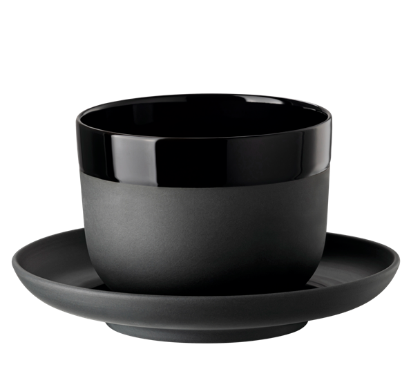 Cappello kopp med skål 21 cl sort fra Rosenthal