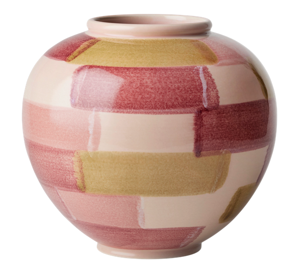 Canvas vase h20 cm rosa brun fra Kähler