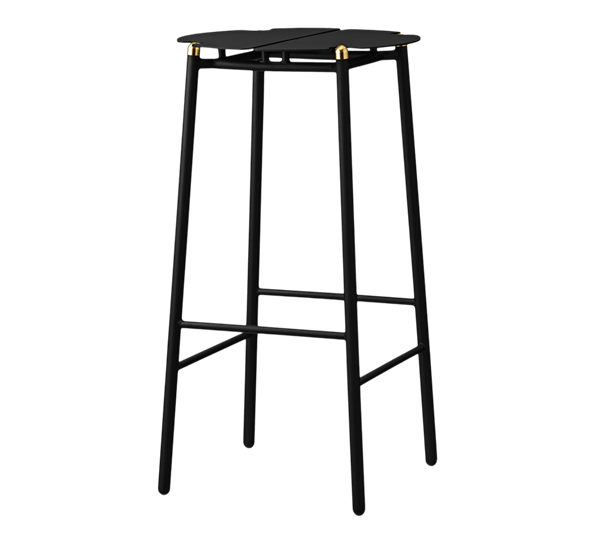Novo barstol sort gull H75 cm fra AYTM