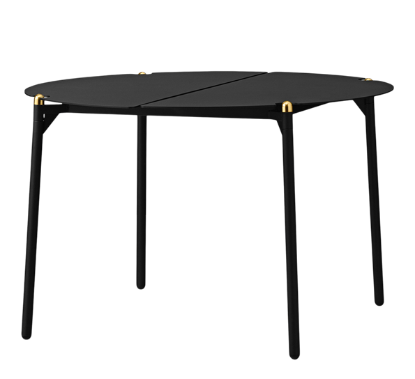 Novo lounge bord rundt sort gull ø70 x H45 cm fra AYTM