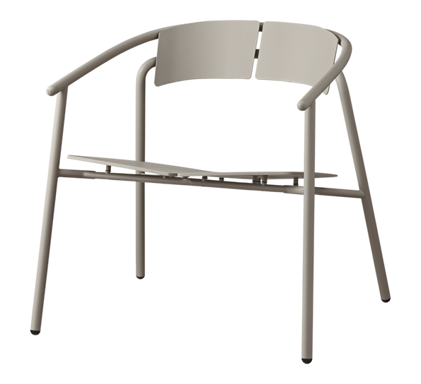 Novo lounge stol med armlen taupe H72 cm fra AYTM