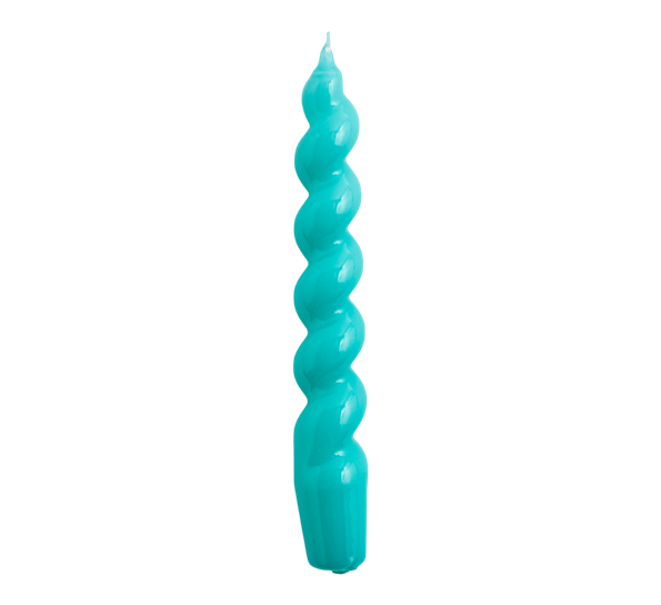 Spiral Candle lys 19 cm sjøgrønn fra HAY