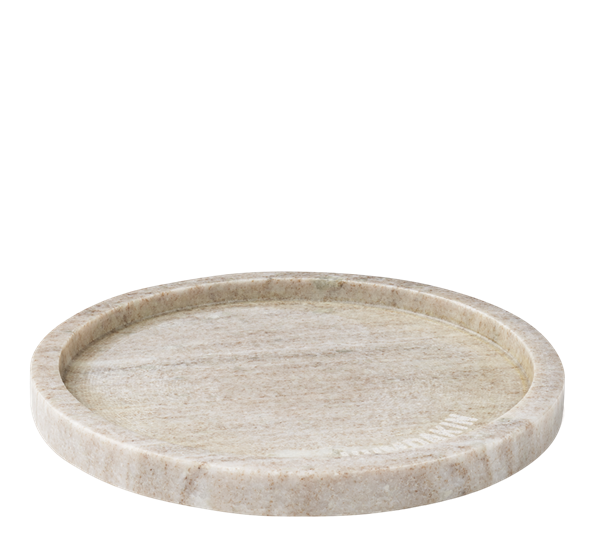 Marmorbrett rundt 22x1 cm natur fra Humdakin