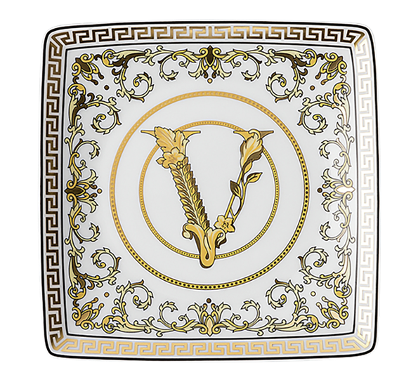 Virtus Gala hvit fat 12x12 cm fra Versace