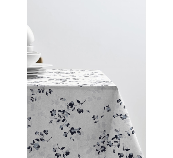 Akrylduk Cherry Blossom grå antiskli pr meter fra Södahl
