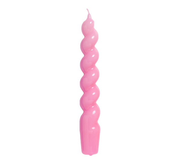 Spiral candle lys 19 cm mørk rosa fra HAY