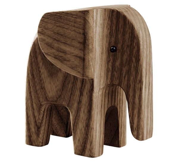 Elefant røkt ask 7 cm fra Novoform