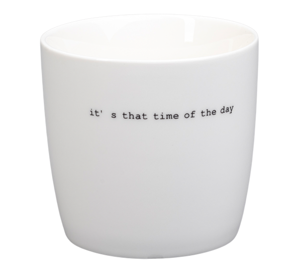 Krus It`s that time of the day 30 cl hvit fra Sögne Home