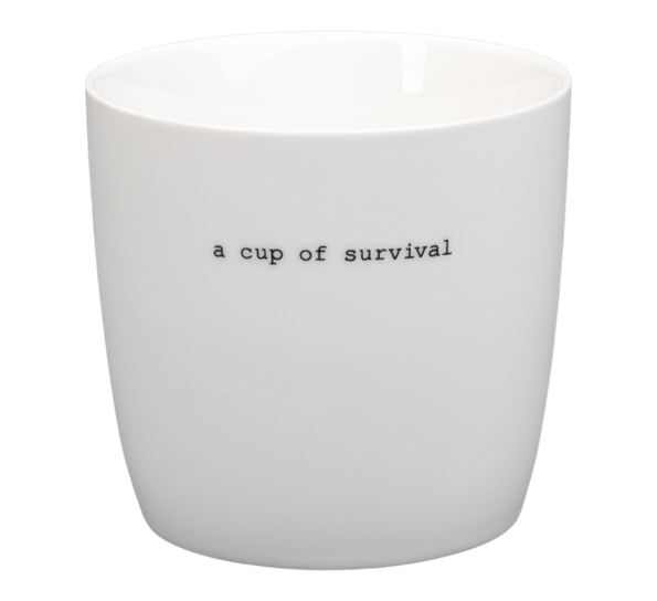 Krus A cup of survival 30 cl hvit fra Sögne Home