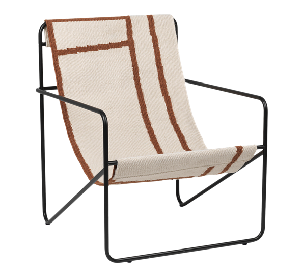 Desert lenestol sort og shape fra Ferm Living