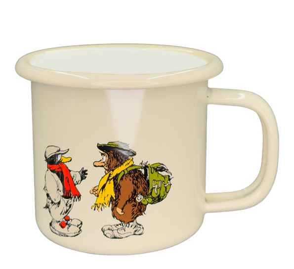 Flåklypa emaljekrus 2,5 dl Solan & Ludvig Samtalen Muurla