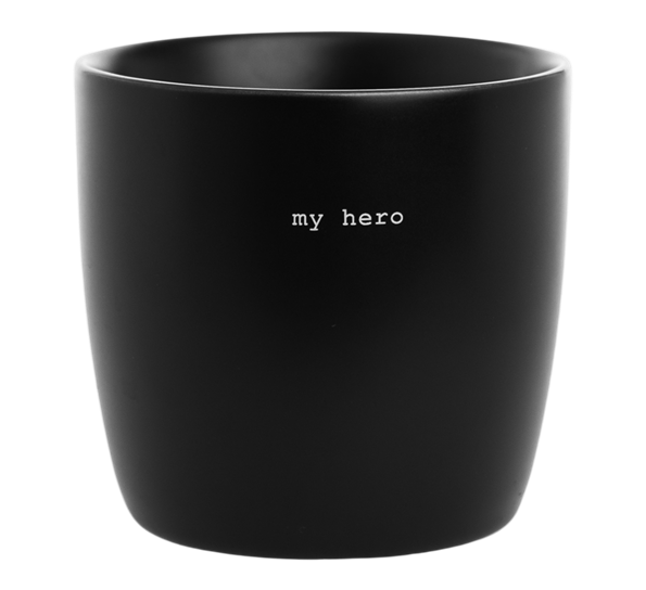 Krus My hero 30 cl sort fra Sögne Home