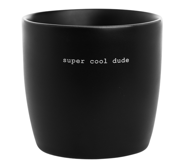 Krus Super cool dude 30 cl sort fra Sögne Home