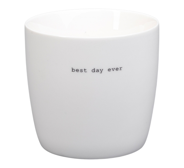 Krus Best day ever 30 cl hvit fra Sögne Home
