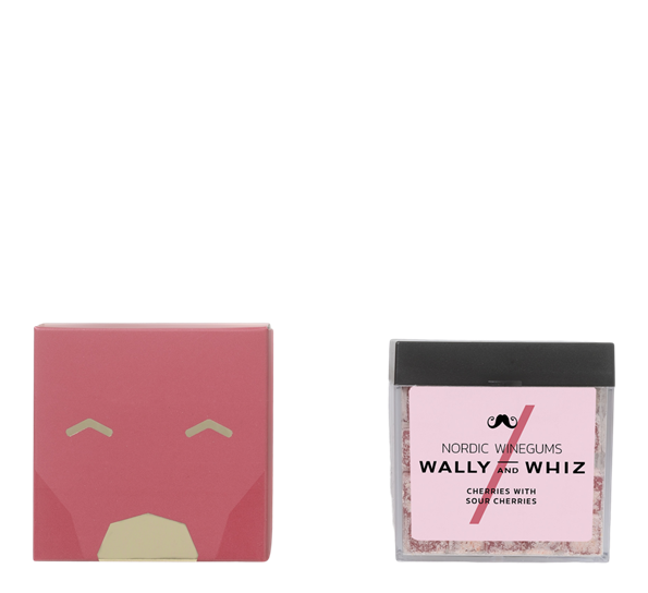 Cube vingummi kirsebær med sur kirsebær 140g Wally & Whiz