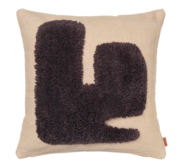 Lay pute 50x50 cm sand mørkebrun fra Ferm Living