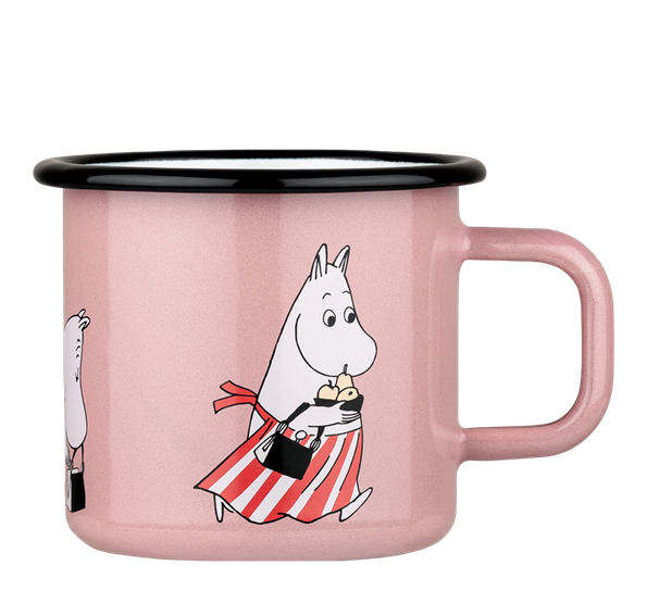 Mummi emaljekrus 3,7 dl Mummimamma rosa fra Muurla