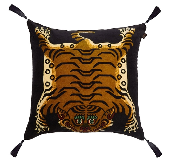 Saber fløyelspute 60x60 cm midnight