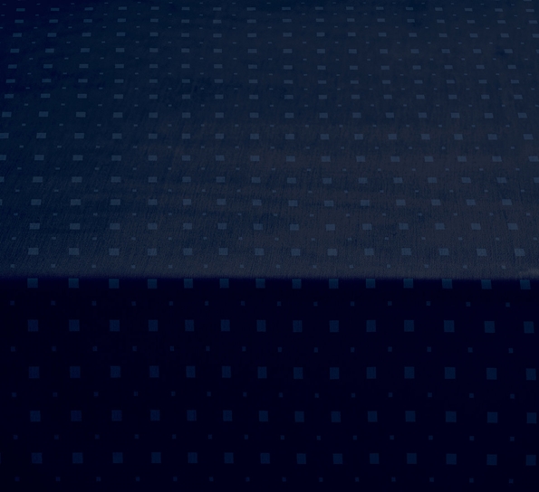 Akrylduk Squares damask pr meter indigo antiskli fra Södahl