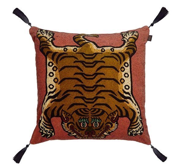 Saber fløyelspute 60x60 cm rosa