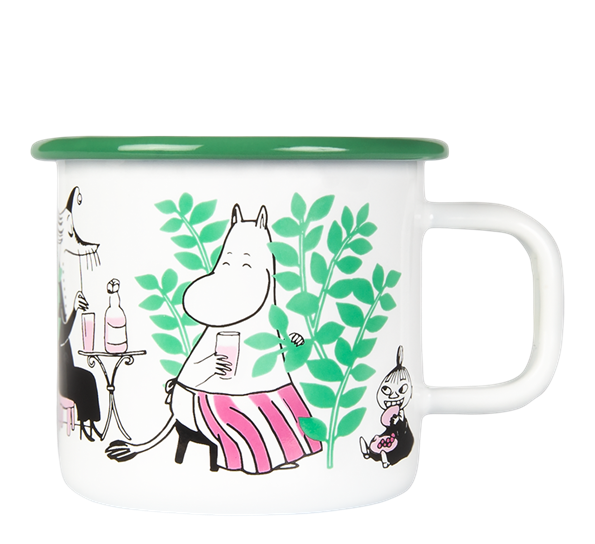 Mummi emaljekrus 3,7 dl En dag i hagen fra Muurla