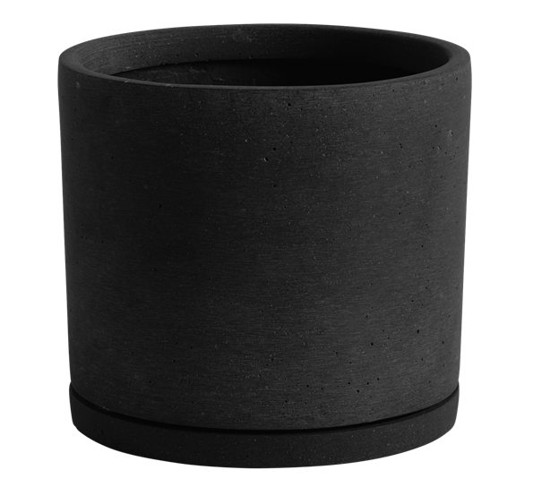 Plant pot med fat XXL sort fra HAY