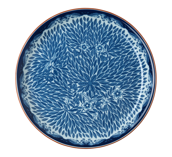 Ostindia Floris blå asjett 20 cm fra 