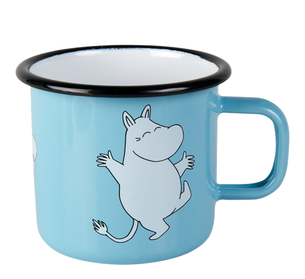 Mummi emaljekrus 2,5 dl Mummitrollet lyseblå fra Muurla