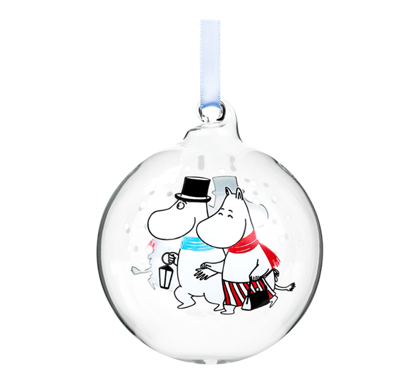 Mummi julekule 7 cm Spaserer sammen fra Muurla