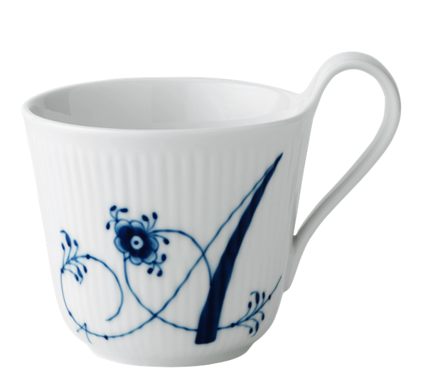 Blå Riflet Alfabetkrus A 33 cl fra n