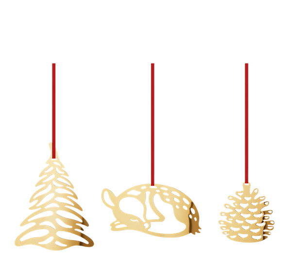 CC 2023 ornament stor 3-pk gull fra 