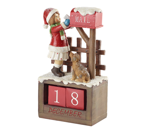 Winter Collage Accessoires kalender med jente 12,5x8x22,5 cm fra Villeroy & Boch