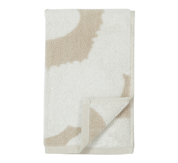 Unikko beige gjestehåndkle 30x50 fra Marimekko