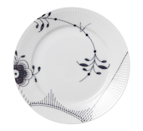 Sort Mega Riflet asjett 22 cm dekor 2 fra n